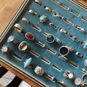 Lot of silver rings. All sizes.